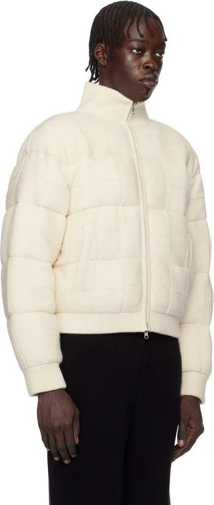 Guest in Residence Off-White & Red Quilted Reversible Puffer Jacket 2