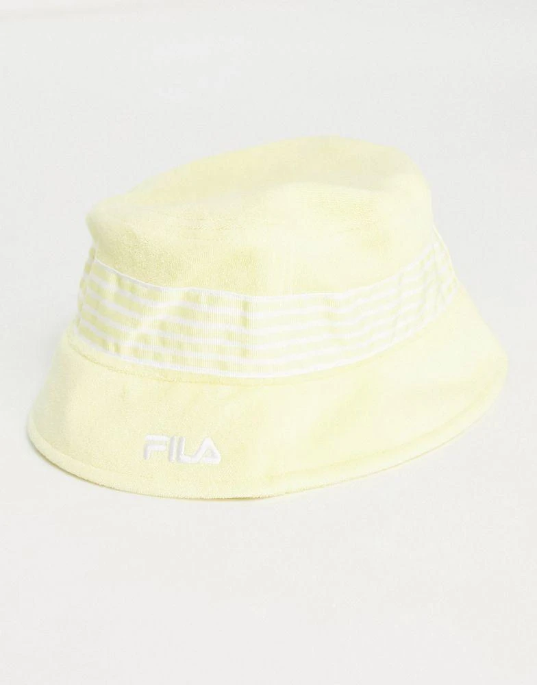 Fila Fila towelling bucket hat in yellow 4