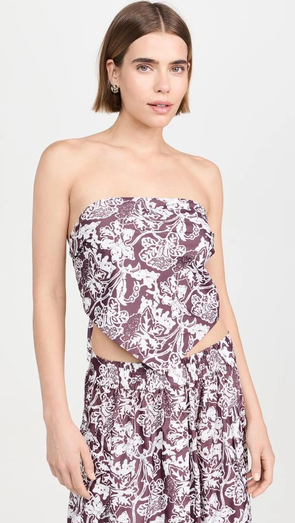 Tibi Batik Strapless Bandeau Top 6