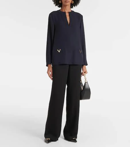 Valentino Cady Couture high-rise wide-leg pants 2