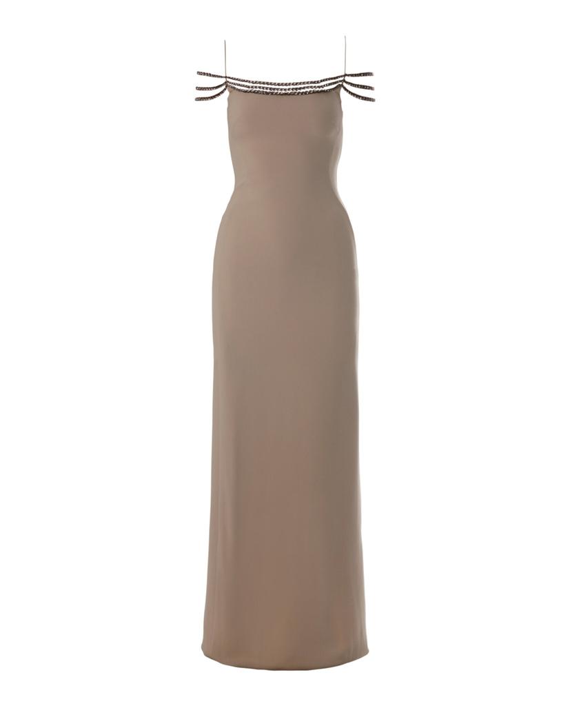 Stella McCartney Ayla Embellished Crépe Dress