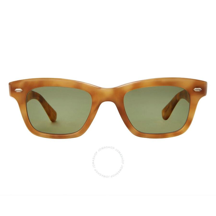 GARRETT LEIGHT GROVE SUN Green Rectangular Sunglasses 2143 EMT/GRN 48