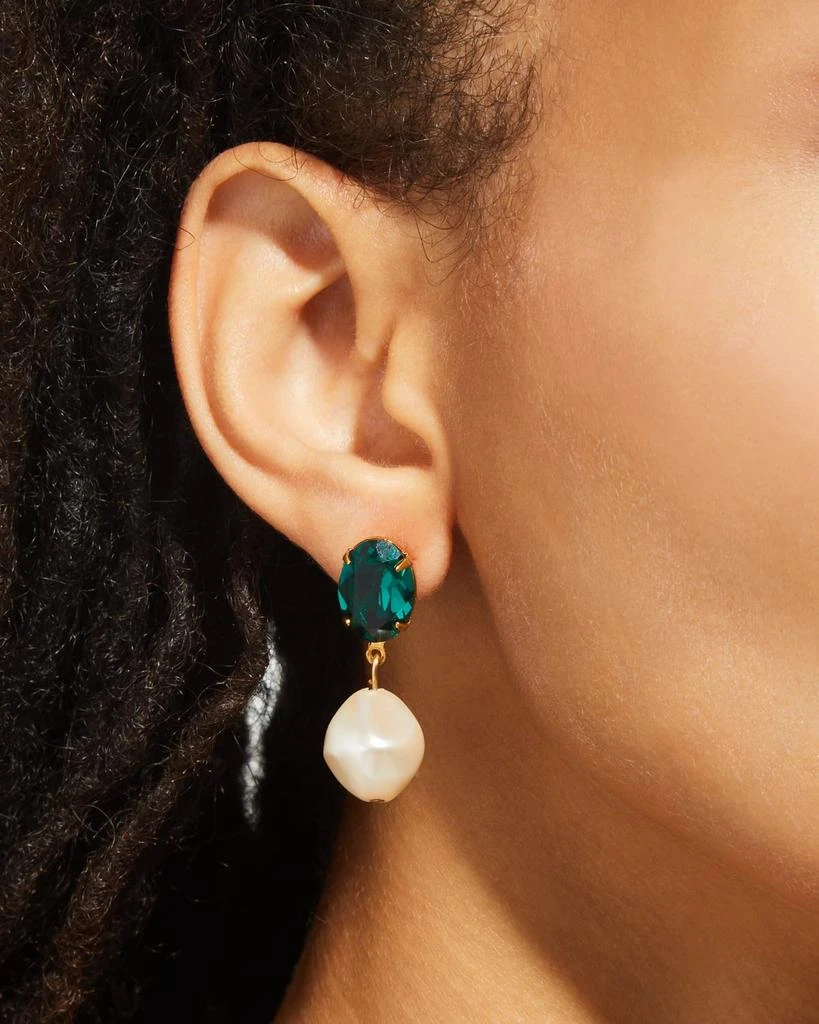 Jennifer Behr Tunis Crystal-Pearl Drop Earrings 2