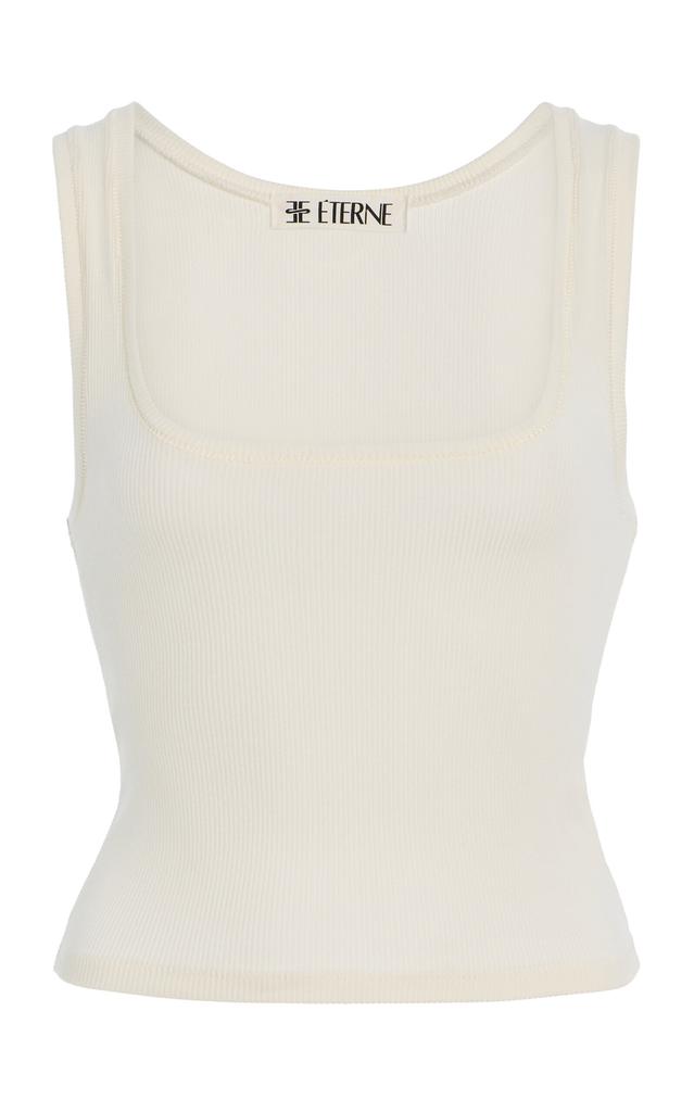 ÉTERNE Éterne - Cotton-Modal Tank - White - XL - Moda Operandi