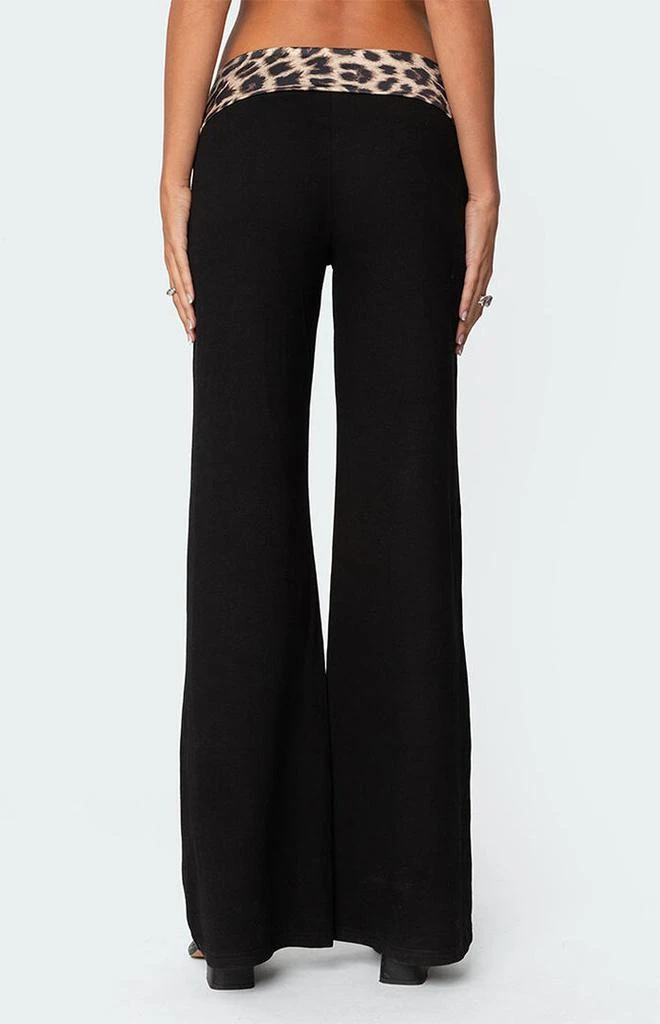 Edikted Leopard Fold Over Pants 5
