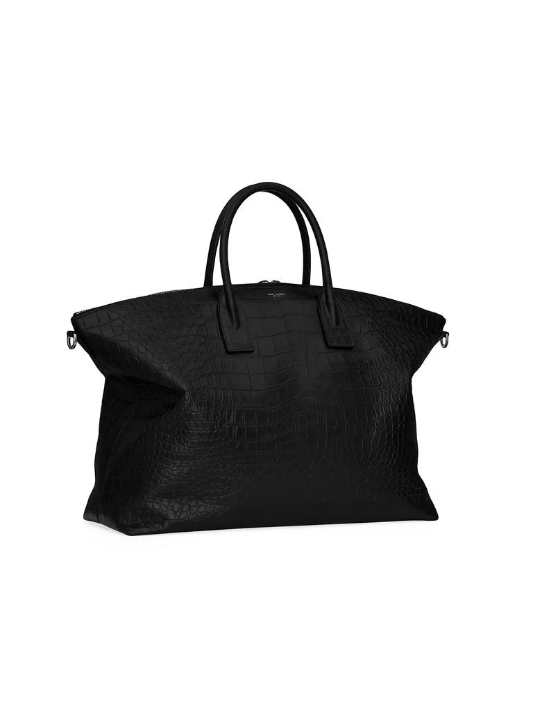 Yves Saint Laurent Giant Bowling Bag in Crocodile-Embossed Leather 3