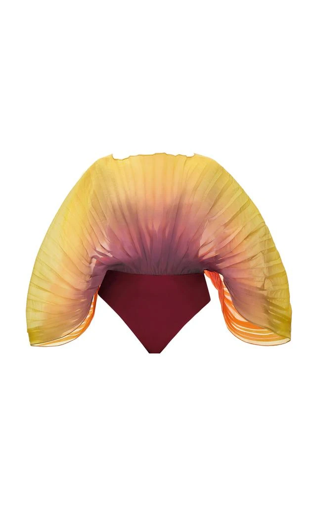 Andrea Iyamah Andrea Iyamah - Sombra Pleated Organza Bodysuit - Multi - XS - Moda Operandi 1