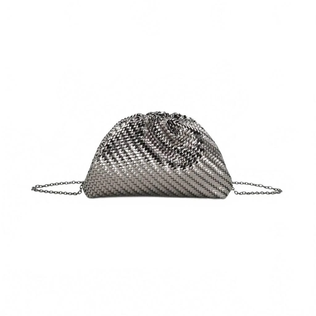 BC Handbags Women
s Woven Evening Clutch Bag In Black 4
