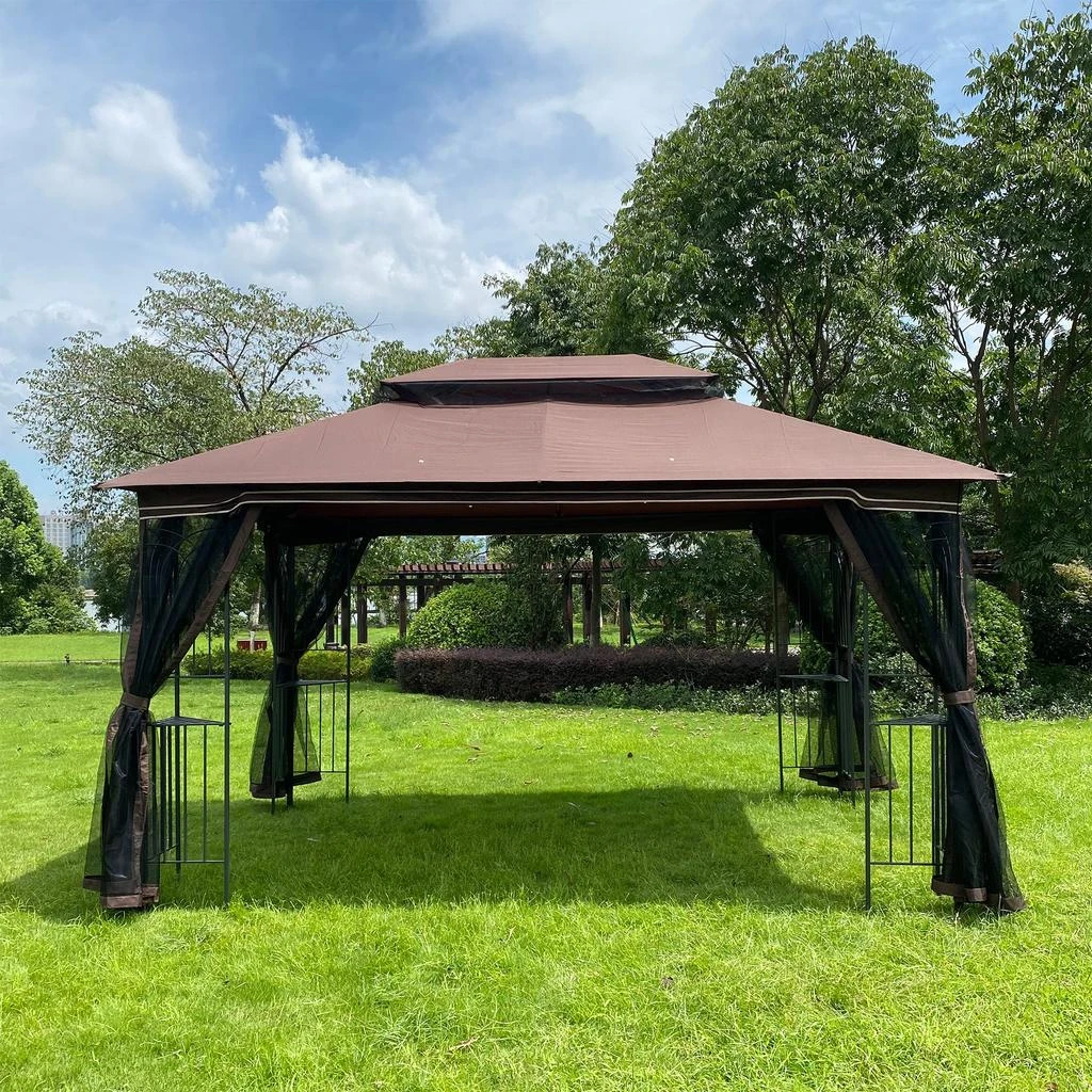 Streamdale Furniture Streamdale 13 X 10 Outdoor Patio Gazebo Canopy Tent With Ventilated Double 4