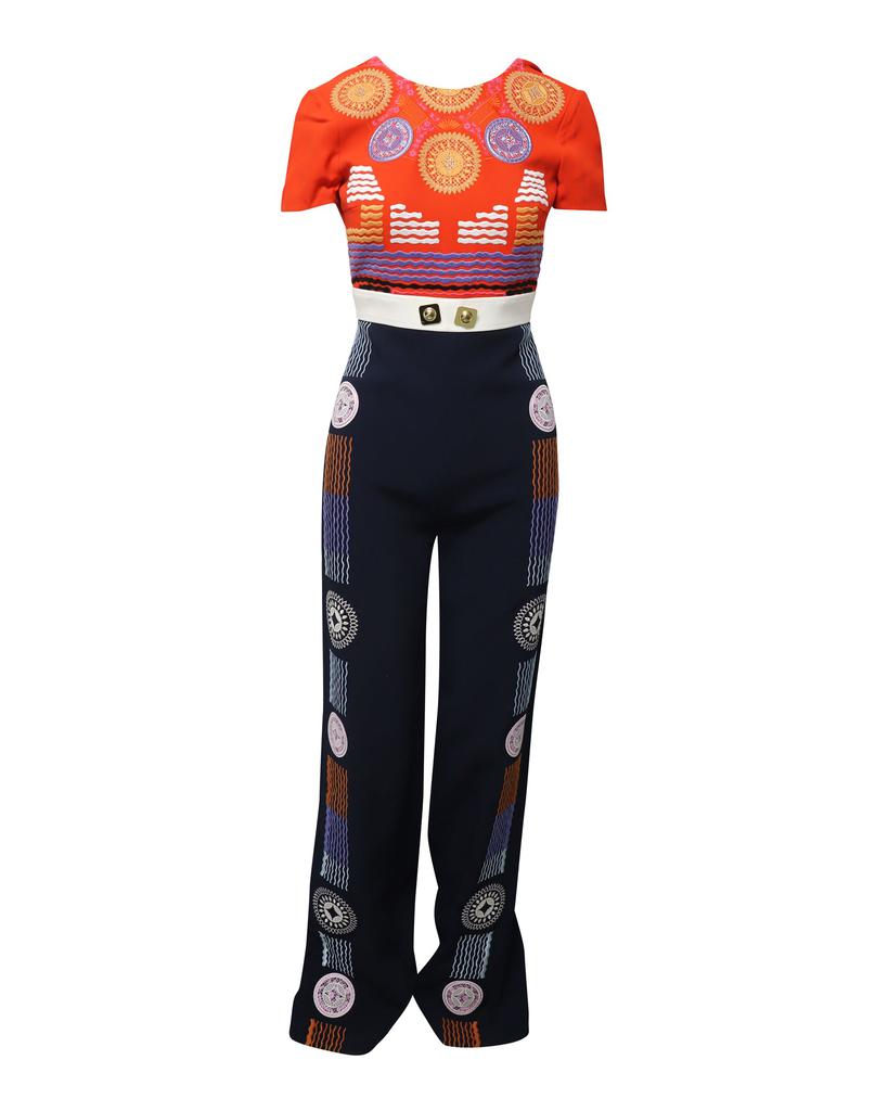 PETER PILOTTO Embroidered Jumpsuit in Multicolor Polyamide