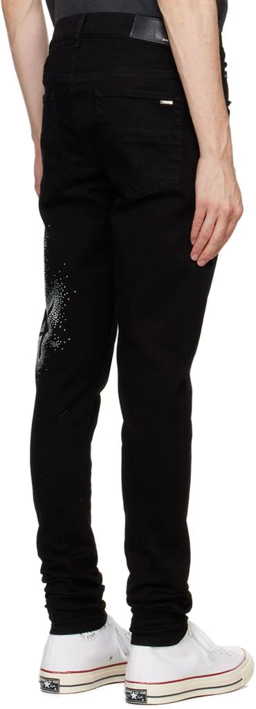 AMIRI Black MA Swirl Crystal Skinny Jeans 3