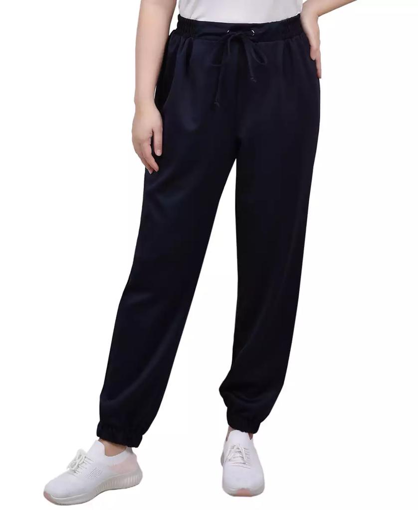 NY Collection Petite Stretch Crepe Jogger Pants