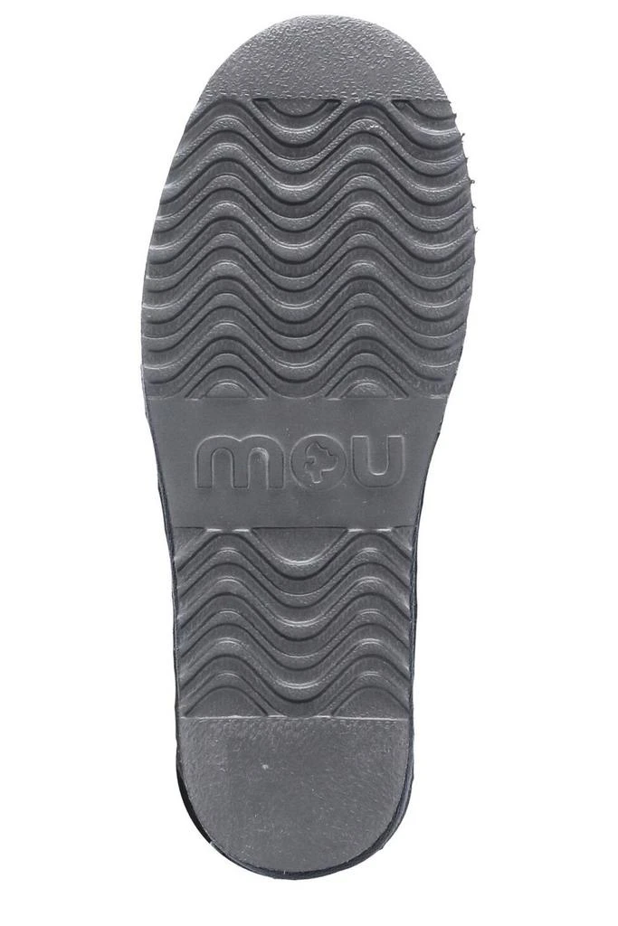 Mou Mou Logo Plaque Stitch-Trim Wedge Boots 4