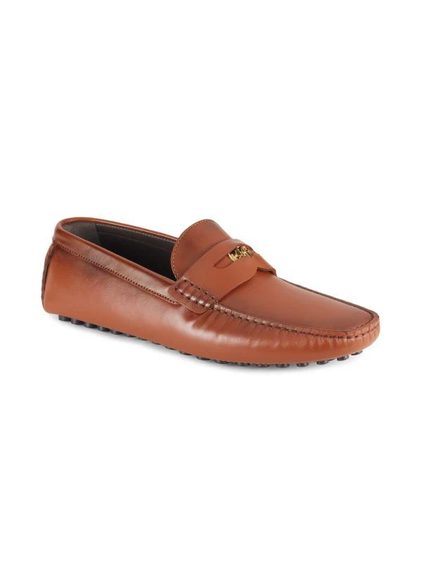 $825 NIB Roberto Cavalli Brown Leather Driving Loafers Slip On Shoes Size 13 M $825 NIB Roberto Cavalli Brown Leather Driving Loafers Slip  main image 2