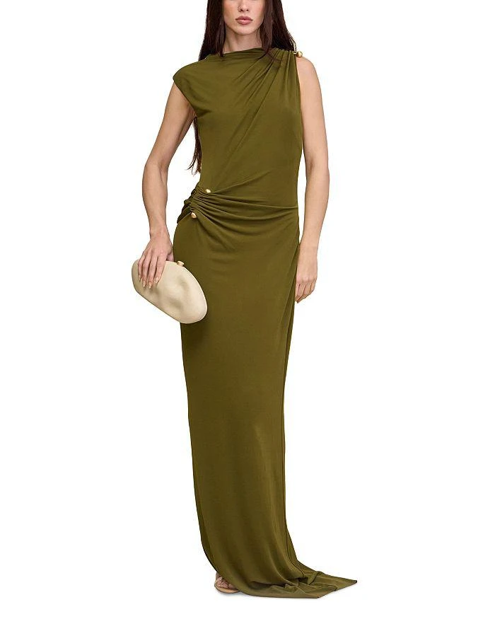 metallic knit gold dress Karl Lagerfeld main image 1