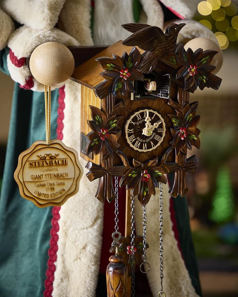 Steinbach Giant Cuckoo Clock Santa Christmas Decoration 3