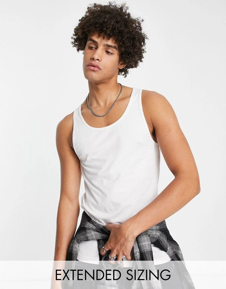 ASOS ASOS DESIGN muscle fit vest in white 1