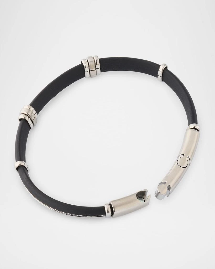 Link Up Men's Rubber and Stainless Steel Bracelet 4