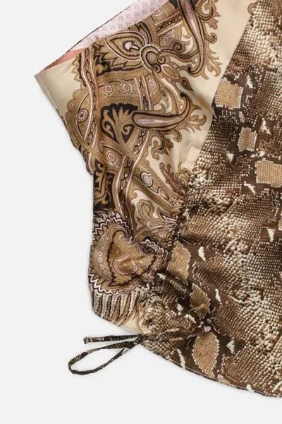 Frankie Collective Rework Silk Scarf Ruche Tank 028 3