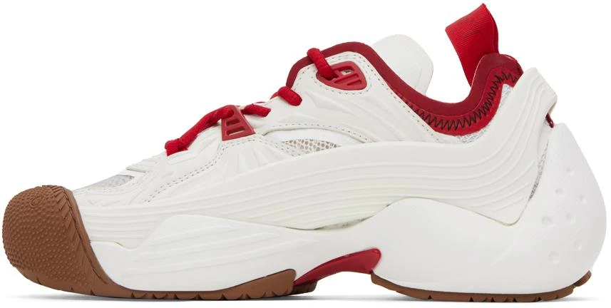 Lanvin SSENSE Exclusive Red & White Flash-X Sneakers 3