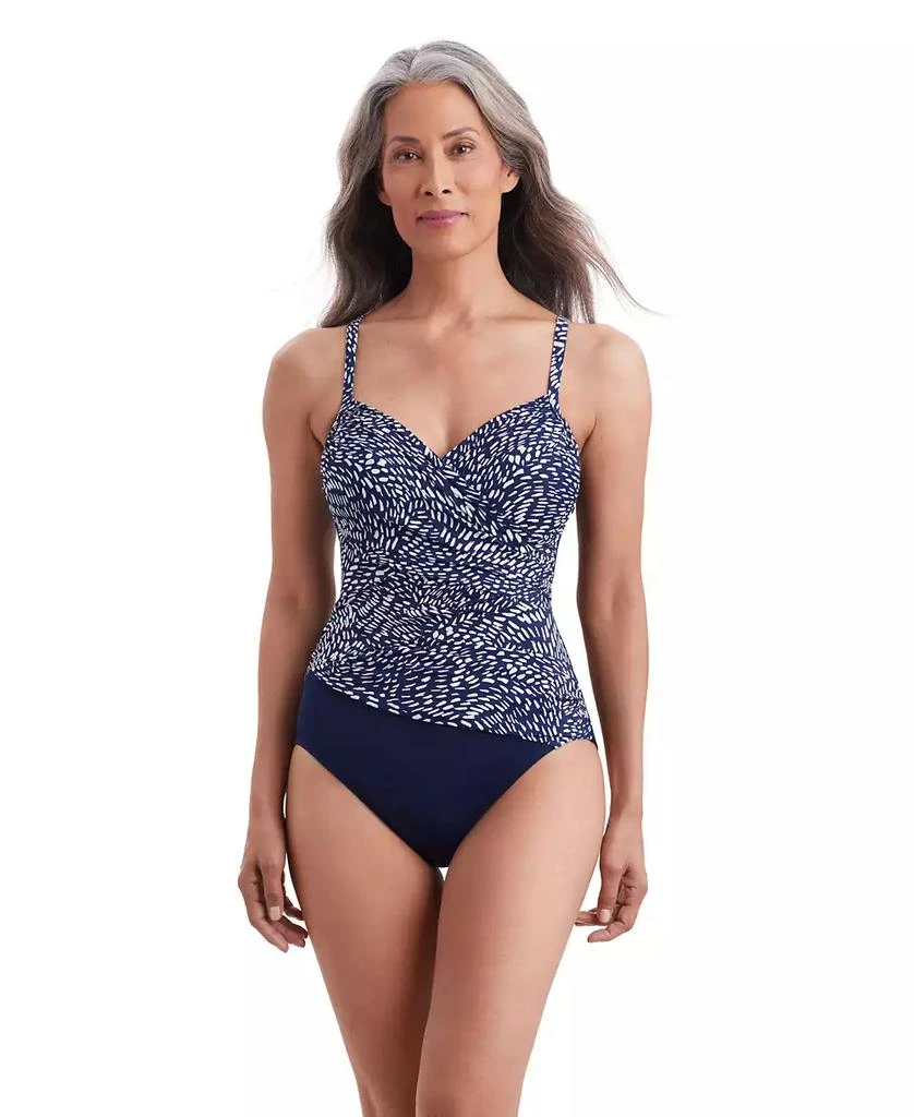 ShapeSolver by Mimi Flamingo Women's Smooth Moves Criss Cross Mio One Piece Swimsuit 1