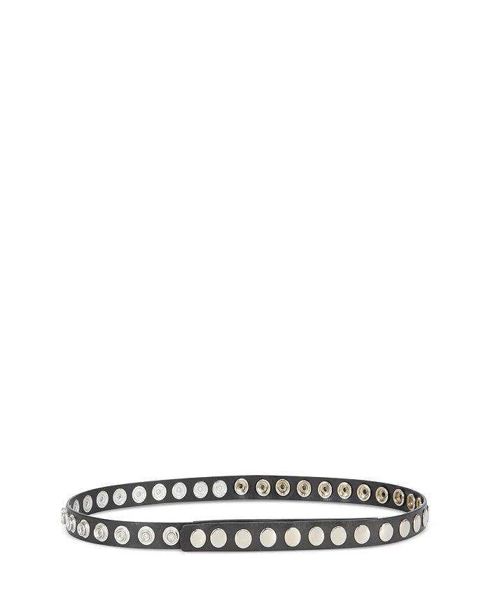 The Kooples Women's Thin Leather Snap Belt 1