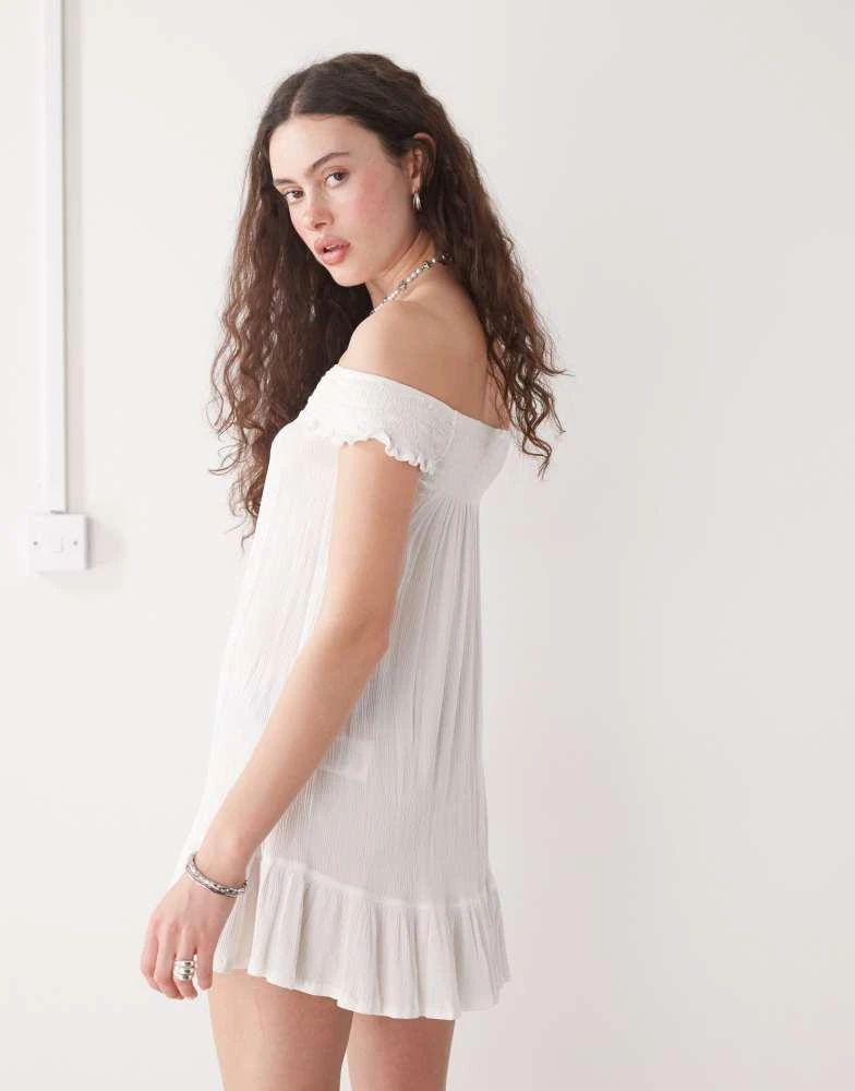 plus size off the shoulder jean dress Plus Size Julie Denim Tencel Off-The-Shoulder Peasant Dress