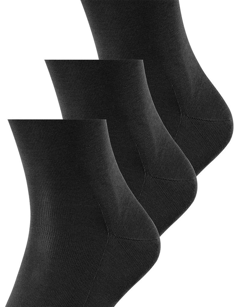 FALKE Tiago Cotton Blend Solid Crew Socks, Pack of 3 5