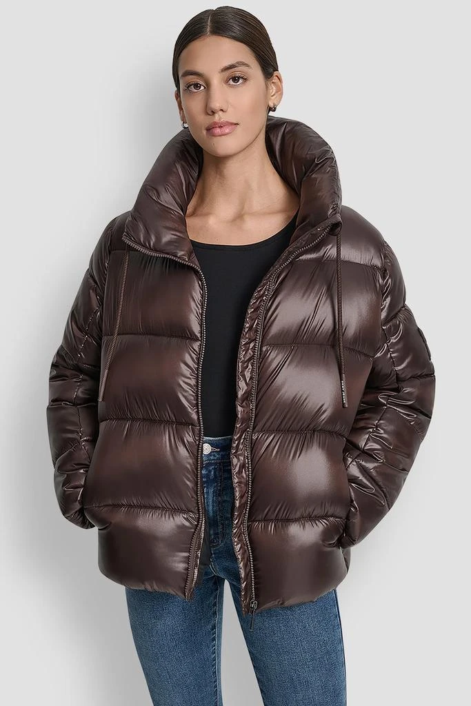 DKNY FUNNEL-NECK LIGHTWEIGHT PUFFER JACKET 6