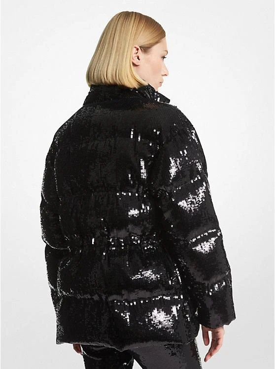 michael_kors Sequined Ciré Quilted Puffer Jacket 2