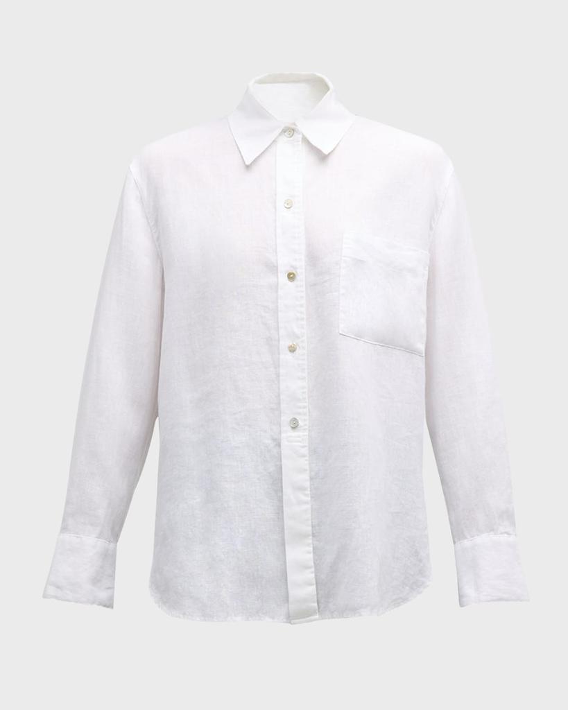 Vince Easy Silk Long-Sleeve Button-Front Shirt