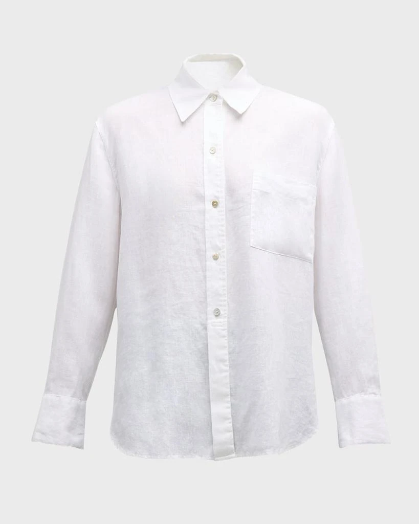 Vince Easy Silk Long-Sleeve Button-Front Shirt 2