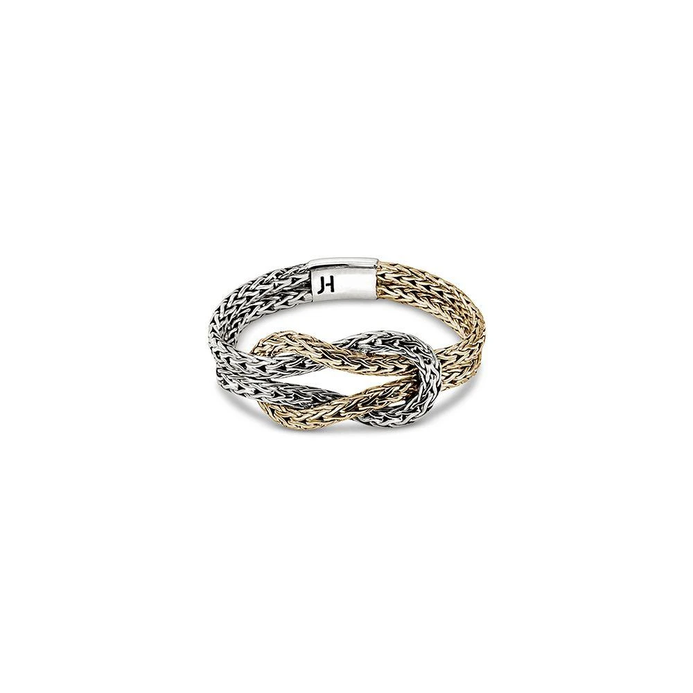 John Hardy 14K Yellow Gold & Sterling Silver Love Knot Ring 4