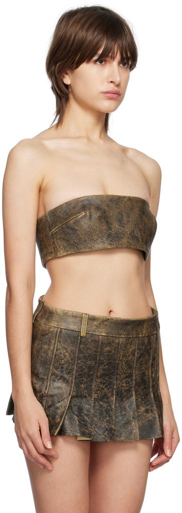 16Arlington Brown Blaise Leather Tube Top