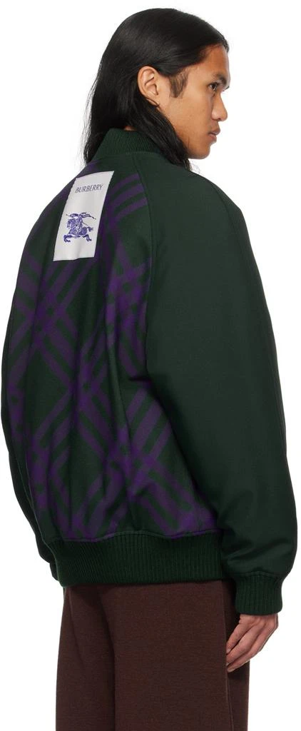 Burberry Green Check Reversible Bomber Jacket 3