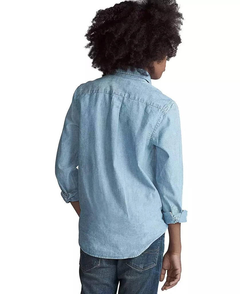 Ralph Lauren Big Boys Cotton Chambray Sport Shirt 7