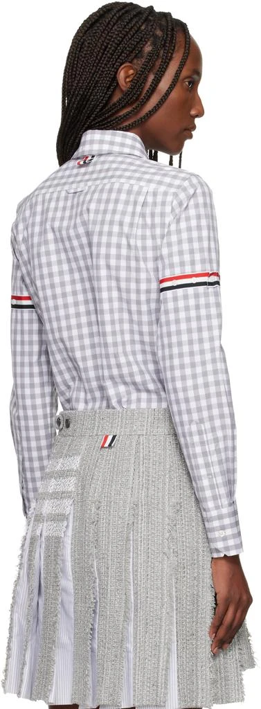 Thom Browne Gray Classic Long Sleeve Point Collar Shirt 3