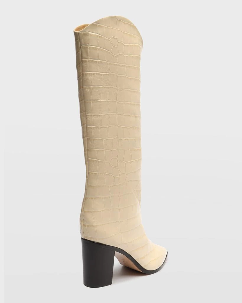 Schutz Analeah Croc-Embossed Knee-High Boots 3