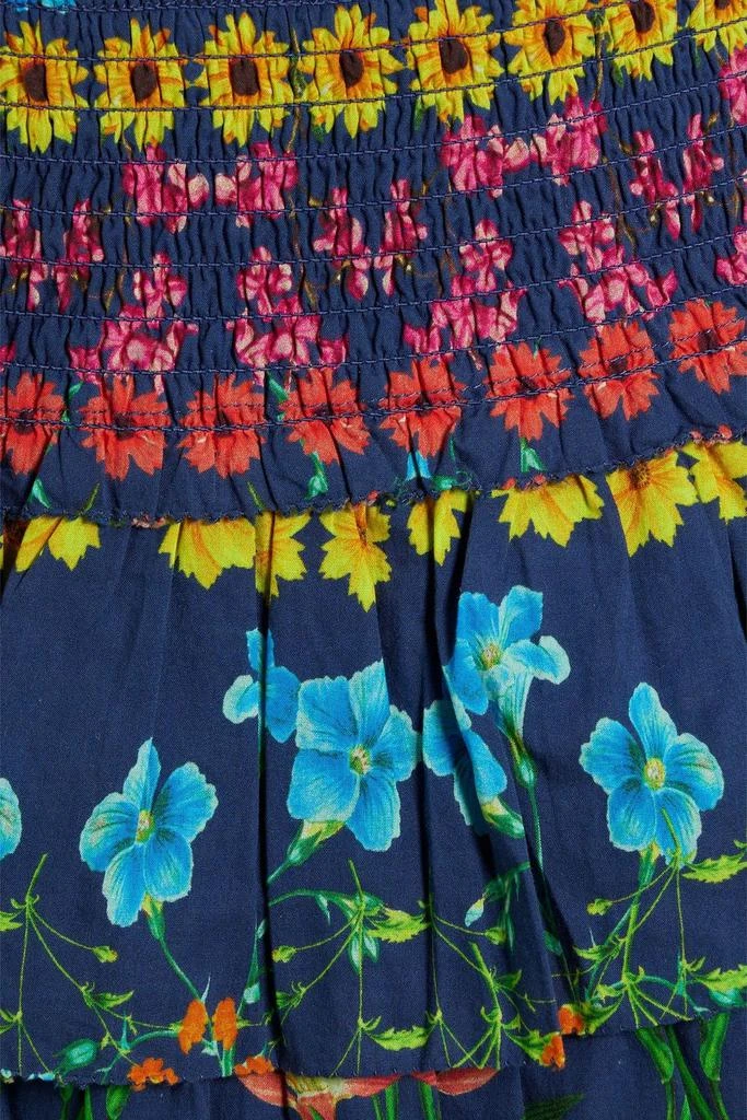 Cara Cara Lindsey tiered floral-print cotton-voile mini skirt 4