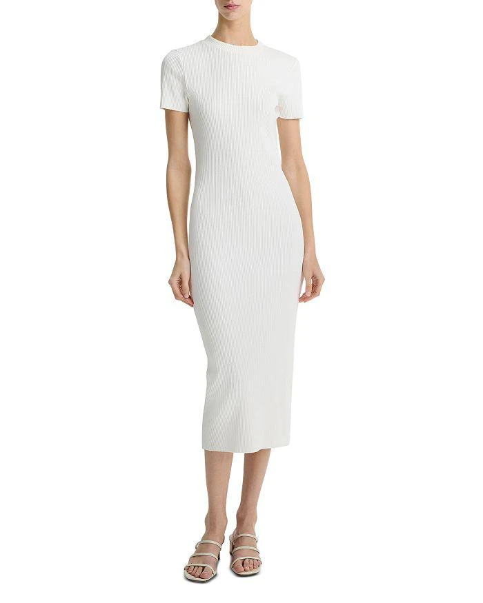 strapless open back dress CELESTE EcoVero Viscose Short Sleeve Crew-Neck Rib Dress | On-Demand main image 0