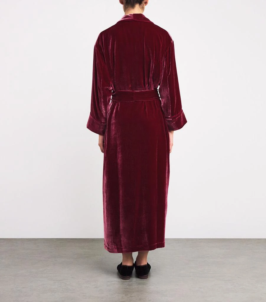 Daniel Hanson Velvet Silk-Lined Robe 4