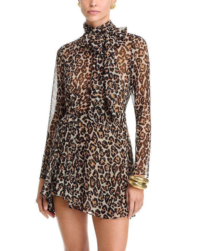 Ronny Kobo Carlotta Leopard Print Mini Dress 1