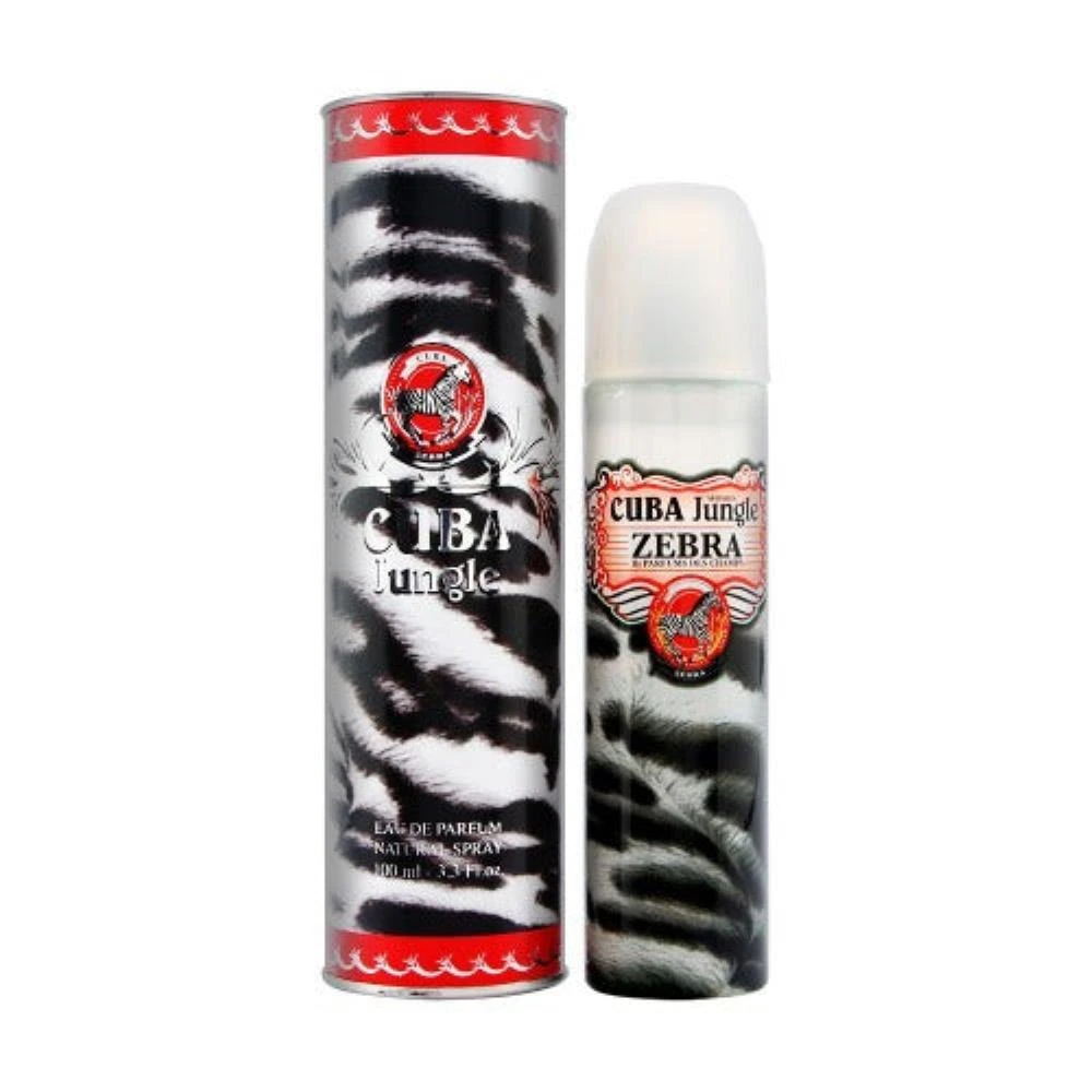 cuba 2PCS Combo  Jungle Zebra Eau De Parfum  Women's Perfume 3.4 Oz 1