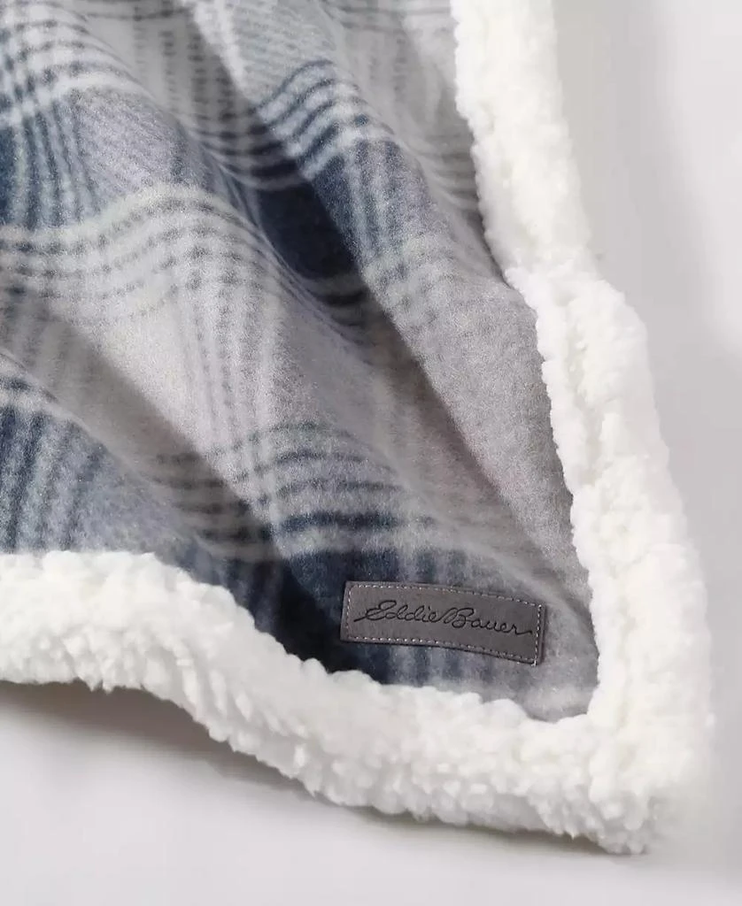 Eddie Bauer Nordic Plaid Ultra Soft Plush Fleece Reversible Oversized Throw, 70" x 50" 3