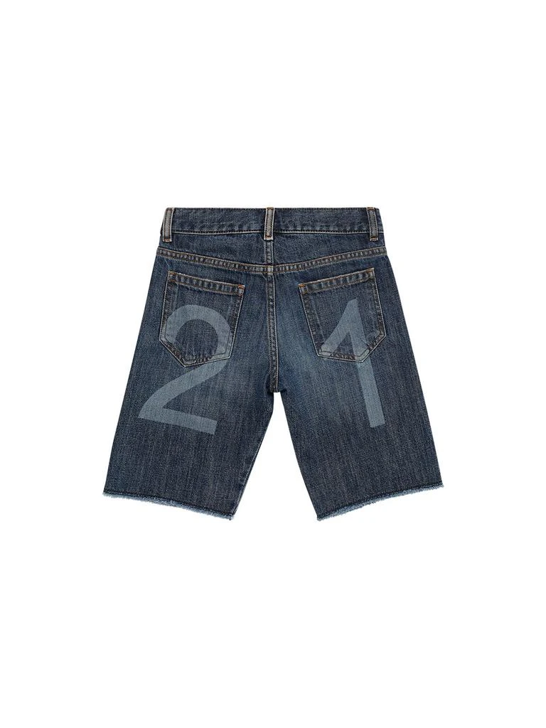 N°21 Logo Print Cotton Denim Shorts 3