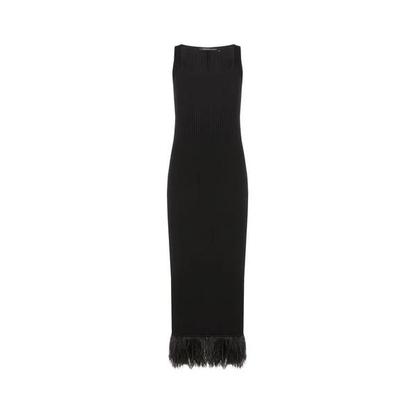 Antonino Valenti Long dress Vanna with feathers 1