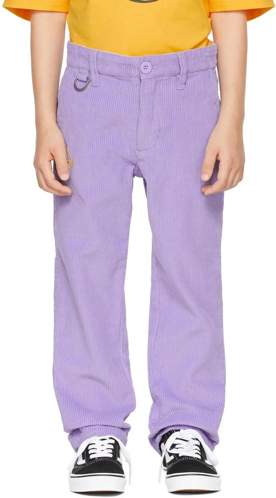Drew House SSENSE Exclusive Kids Purple Painted Mascot Trousers 1