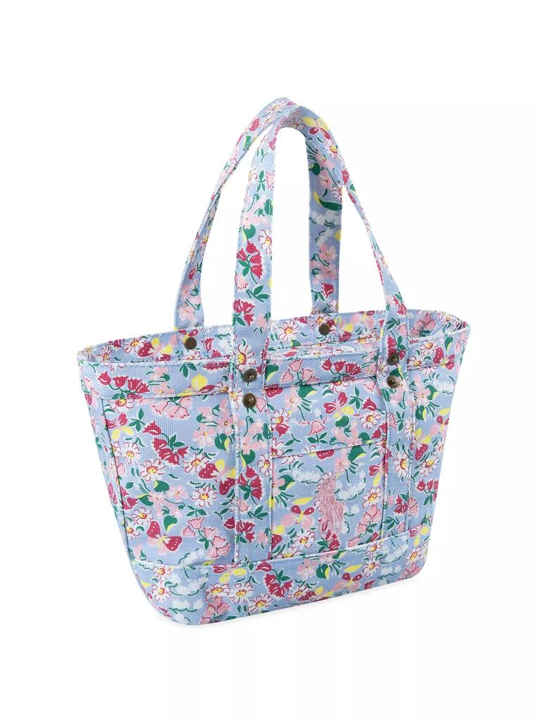 Ralph Lauren Girl's Floral Canvas Mini Tote Bag 3
