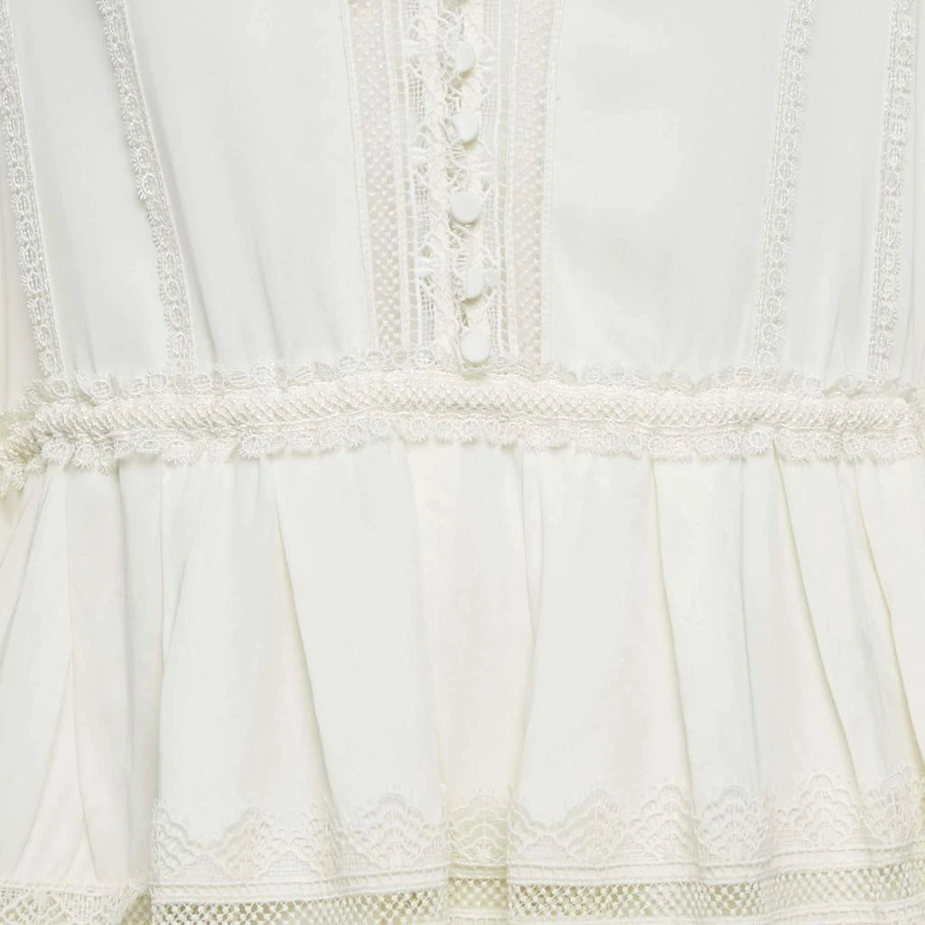 Self-Portrait Cream Crepe Lace Trimmed Mini Dress M  On Sale Now with Up  to 53% Off | Discover Exclusive Deals & Savings at BeyondStyle  Authentic Self  Portrait women|mini dress|dresses|women's clothes|Women