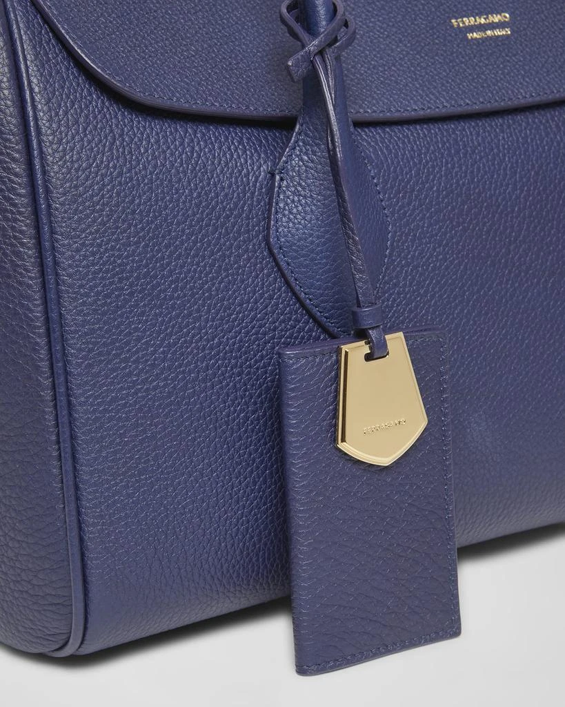 Salvatore Ferragamo Firenze Flap Leather Tote Bag 7